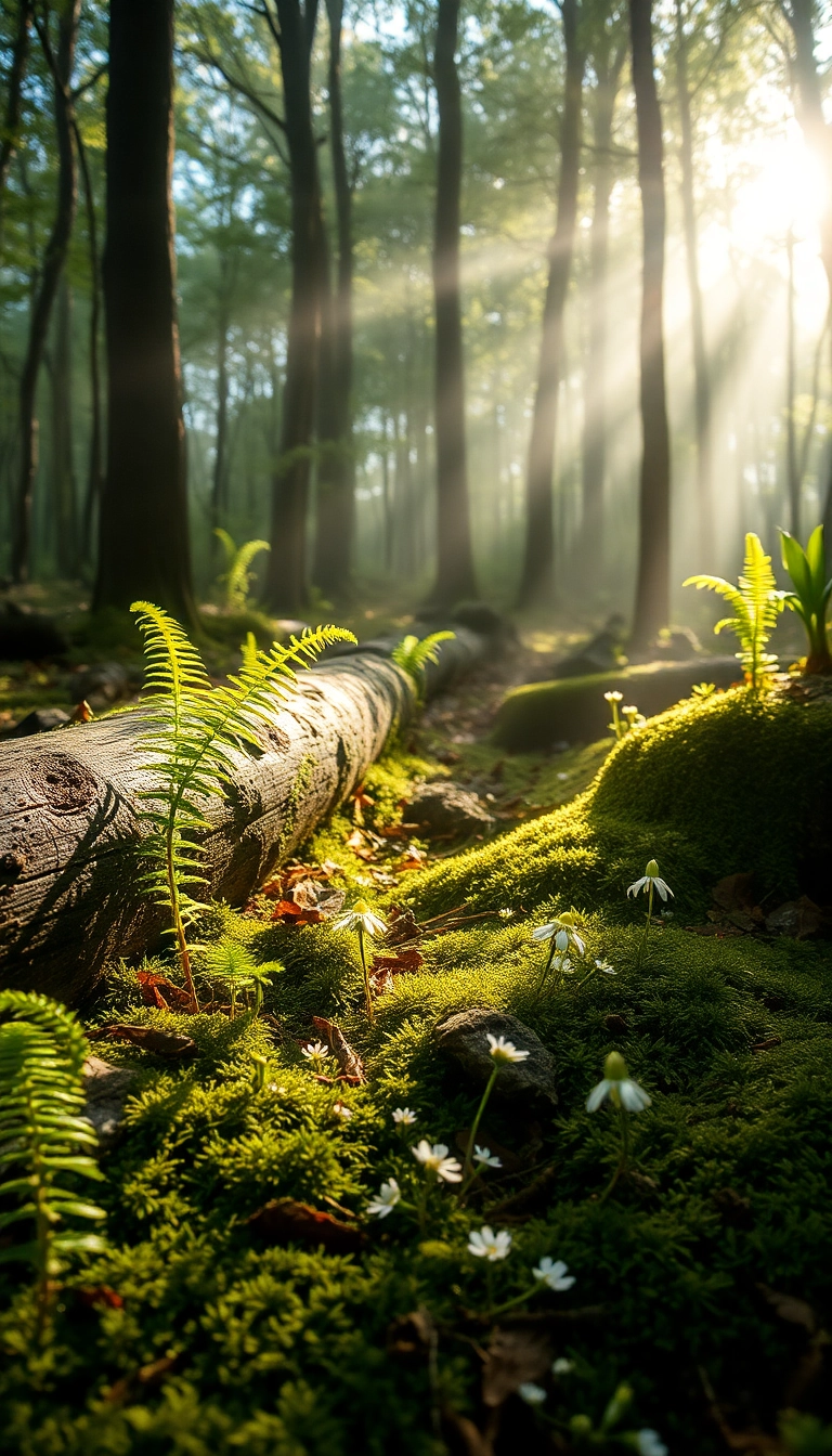 Free Spring Forest Floor iPhone Scenic Wallpaper
